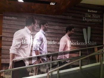 2. Digital printed vinyls  - Barbour in Fenwicks
