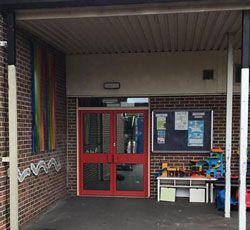 1. Mirror oneway 20 solar privacy film to all glazing. Hadrian Primary School - Wallsend