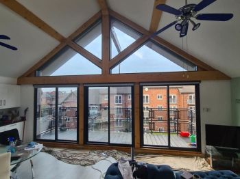 1. Oneway privacy reflective solarfilm installed to 4th floor penthouse reducing heat, glare and uv in Sale, Manchester
