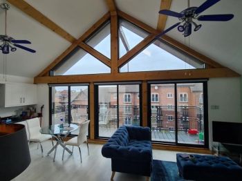 2. Oneway privacy reflective solarfilm installed to 4th floor penthouse reducing heat, glare and uv in Sale, Manchester