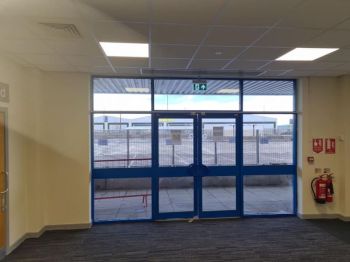 5. Removed internal and external digital prints and installed internal clear 175 blast security film at HMRC in Wincanton new border control unit