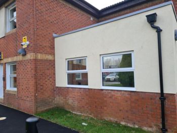 2. Removed existing security film and replaced with 100 micron security privacy combination and privacy frost to numerous locations